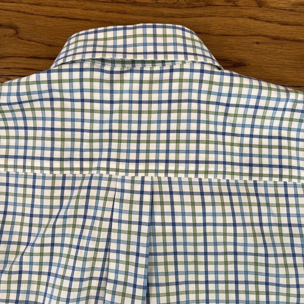 Peter Millar Mens Button Down Shirt Multicolor Plaid Long Sleeve Pocket Cotton L - Picture 14 of 16
